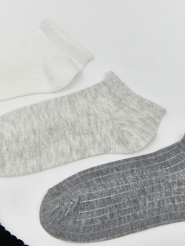 Moudda LC Waikiki - Chaussettes pour sneakers Femme Ecru - Tunisie 2