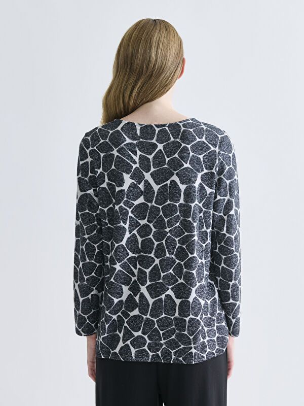 Moudda LC Waikiki - T-shirt imprimé cv jersey manches longues mi-longues pour Femmes - Tunisie 4