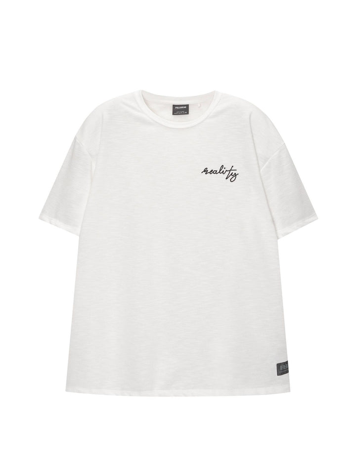 Moudda PULL & BEAR - T-Shirt Demi-Manches Qualité Rustique Parole Brodé - Tunisie 2