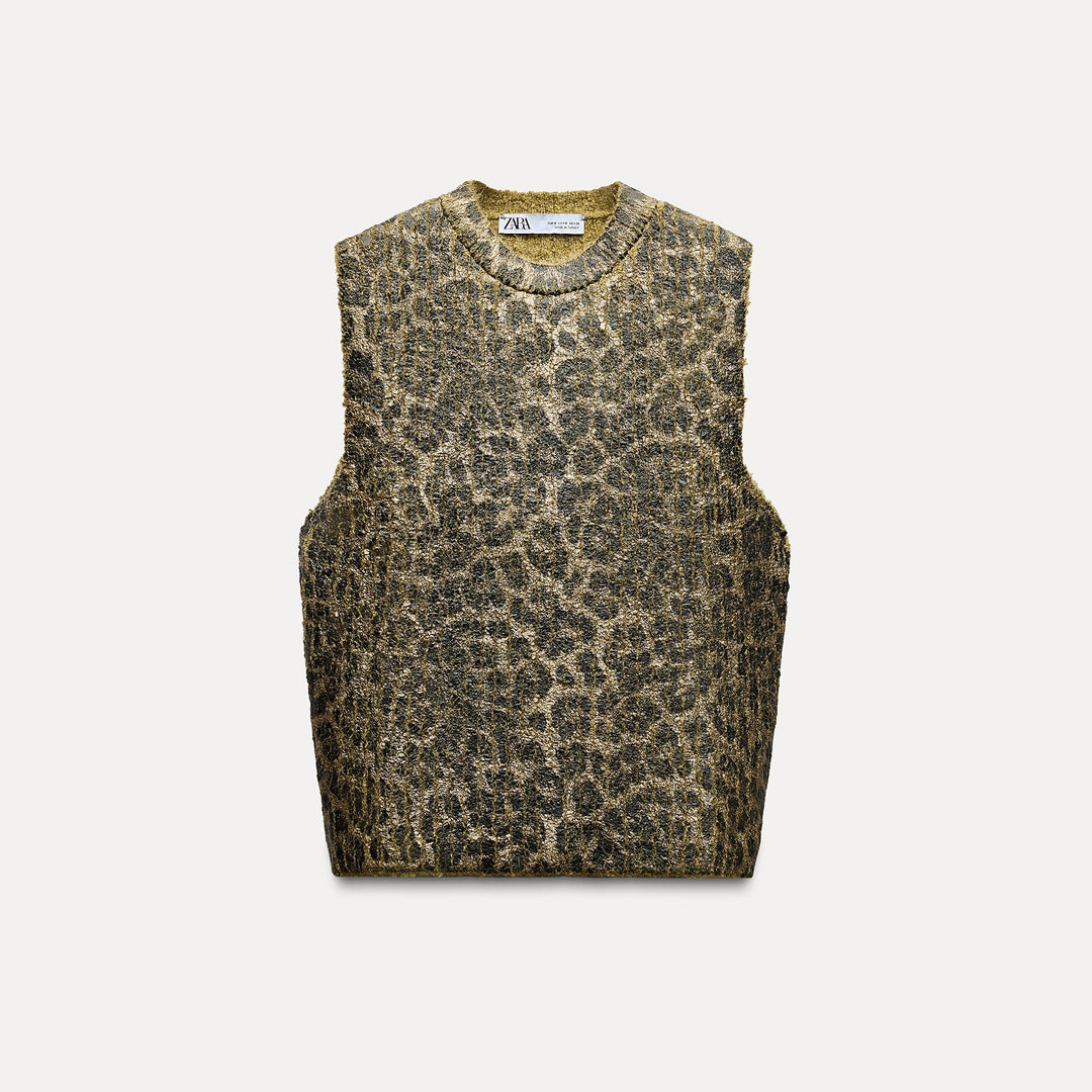 Moudda ZARA - Gilet effet métallisé imprimé animalier - Tunisie 2