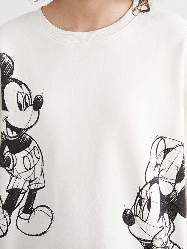 Moudda LC Waikiki - Sweatshirt en jersey sous licence Femme Beige clair - Tunisie 3