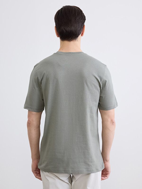 Moudda LC Waikiki - T-shirt imprimé manches courtes en jersey pour Homme couleur Kaki clair - Tunisie 4