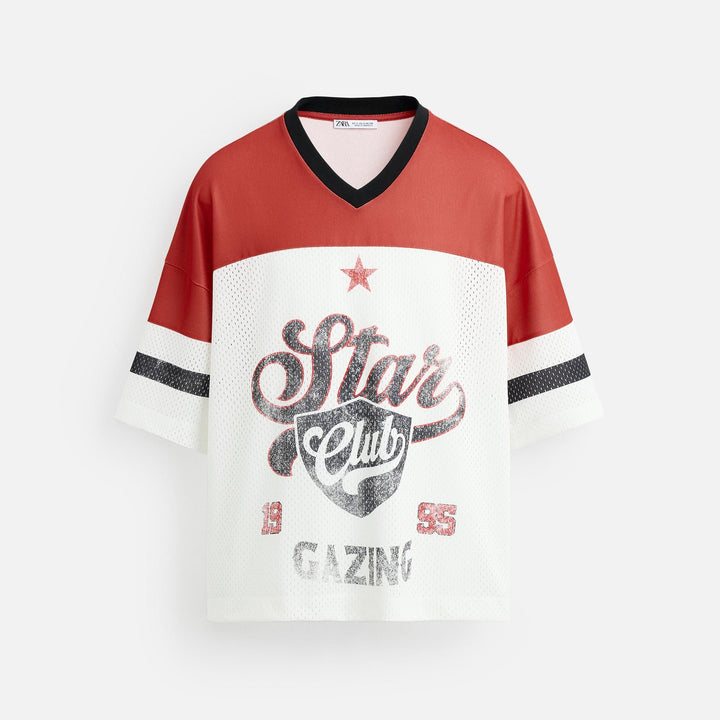 Moudda ZARA - T-Shirt Mesh - Rouge & Sporty Vintage - Tunisie 1