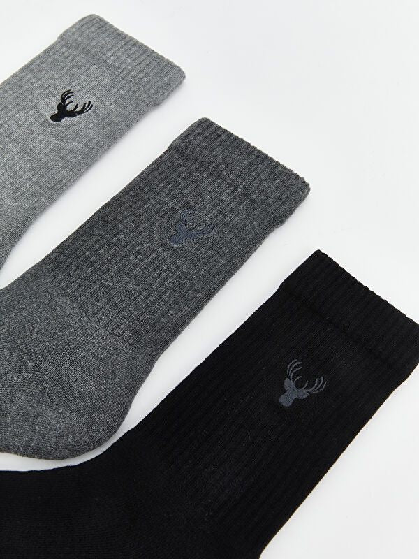 Moudda LC Waikiki - Chaussettes courtes Homme Mélange anthracite - Tunisie 2