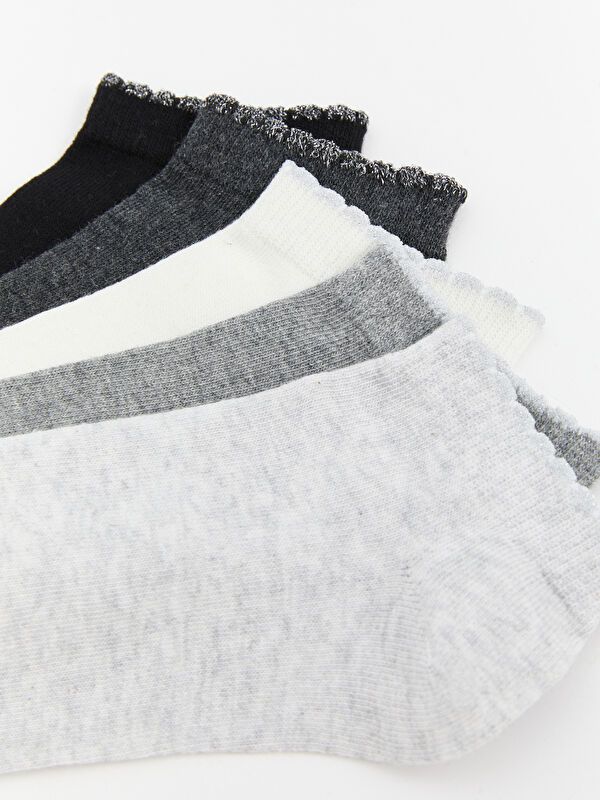 Moudda LC Waikiki - Chaussettes pour sneakers Femme Mélange gris clair - Tunisie 3