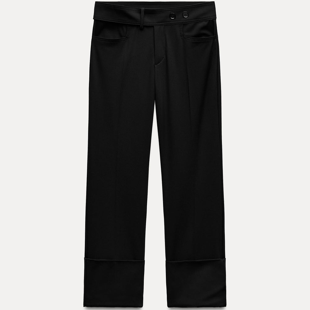 Moudda ZARA - Pantalon droit revers ourlet ceinture passante - Tunisie 2