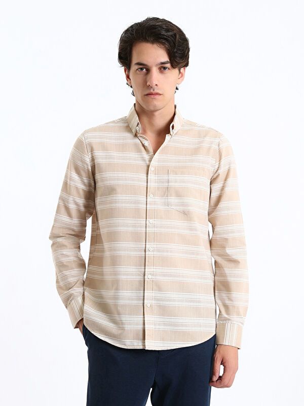 Moudda LC Waikiki - Chemise manches longues en tissu pour Homme - Tunisie 1