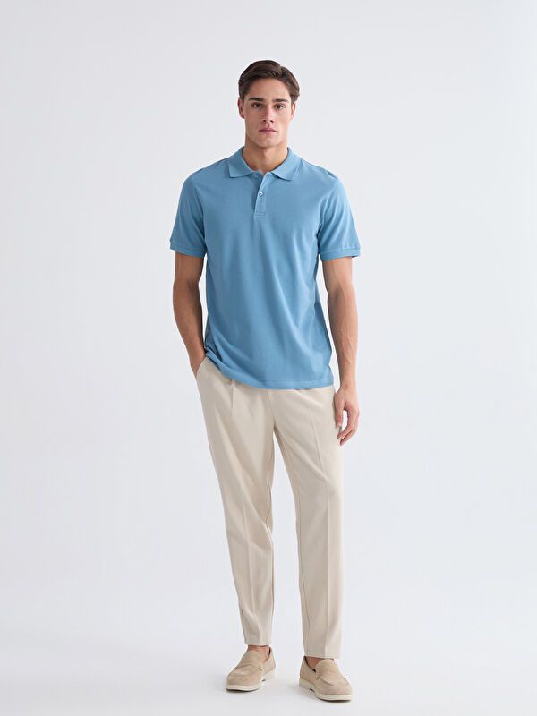 Moudda LC Waikiki - T-shirt col polo basique manches courtes en jersey pour Homme - Tunisie 2