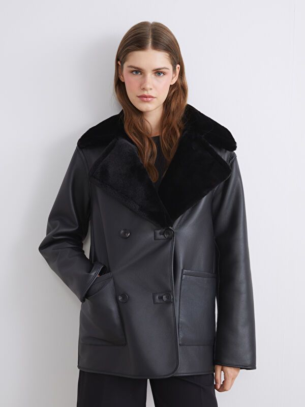 Moudda LC Waikiki - Manteau en cuir PU lourd pour Femmes - Tunisie 1