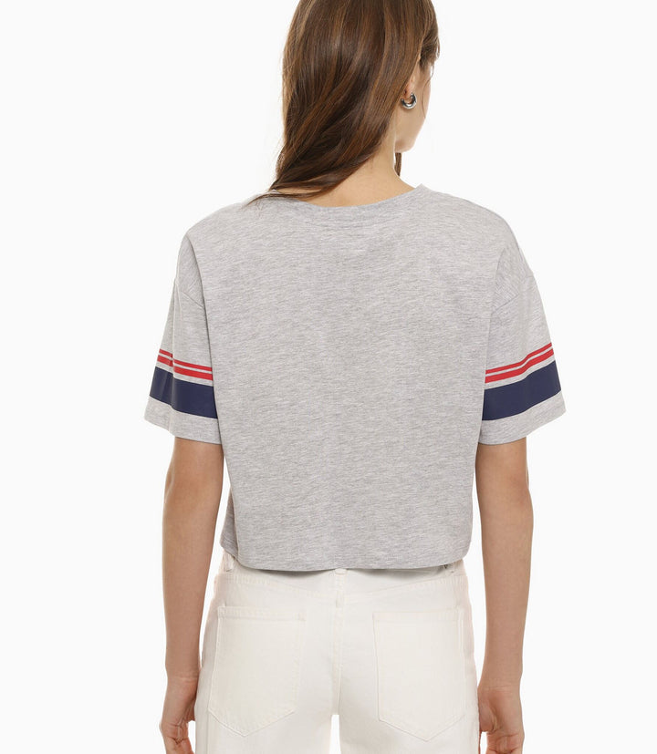 Moudda Lefties - T-Shirt Jersey - Imprimé Fille D4 (Gris Vigo) - Tunisie 4