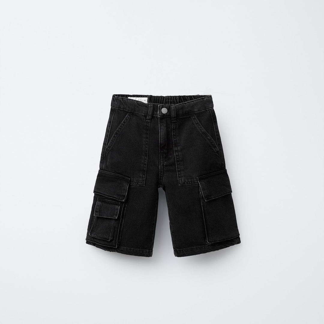Moudda ZARA - Bermuda Denim - Multicargo Noir (Street) - Tunisie 1