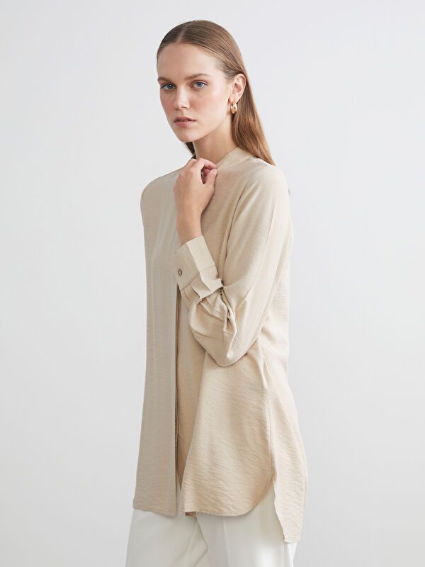 Moudda LC Waikiki - Tunique à manches longues Femme Beige - Tunisie 1