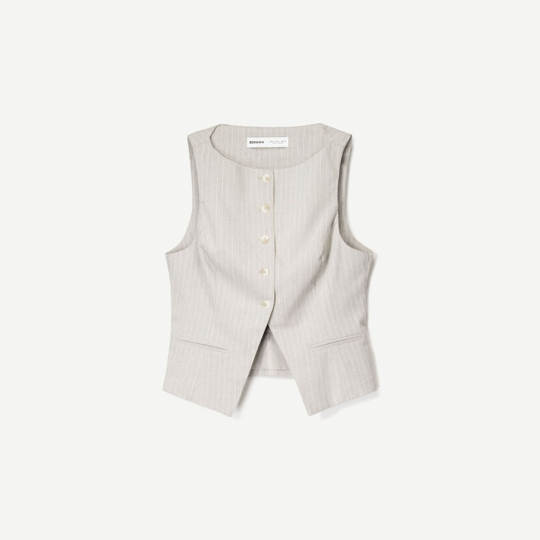 Moudda BERSHKA - Body Polyviscose - Ajusté (Gris Moyen) - Tunisie 1