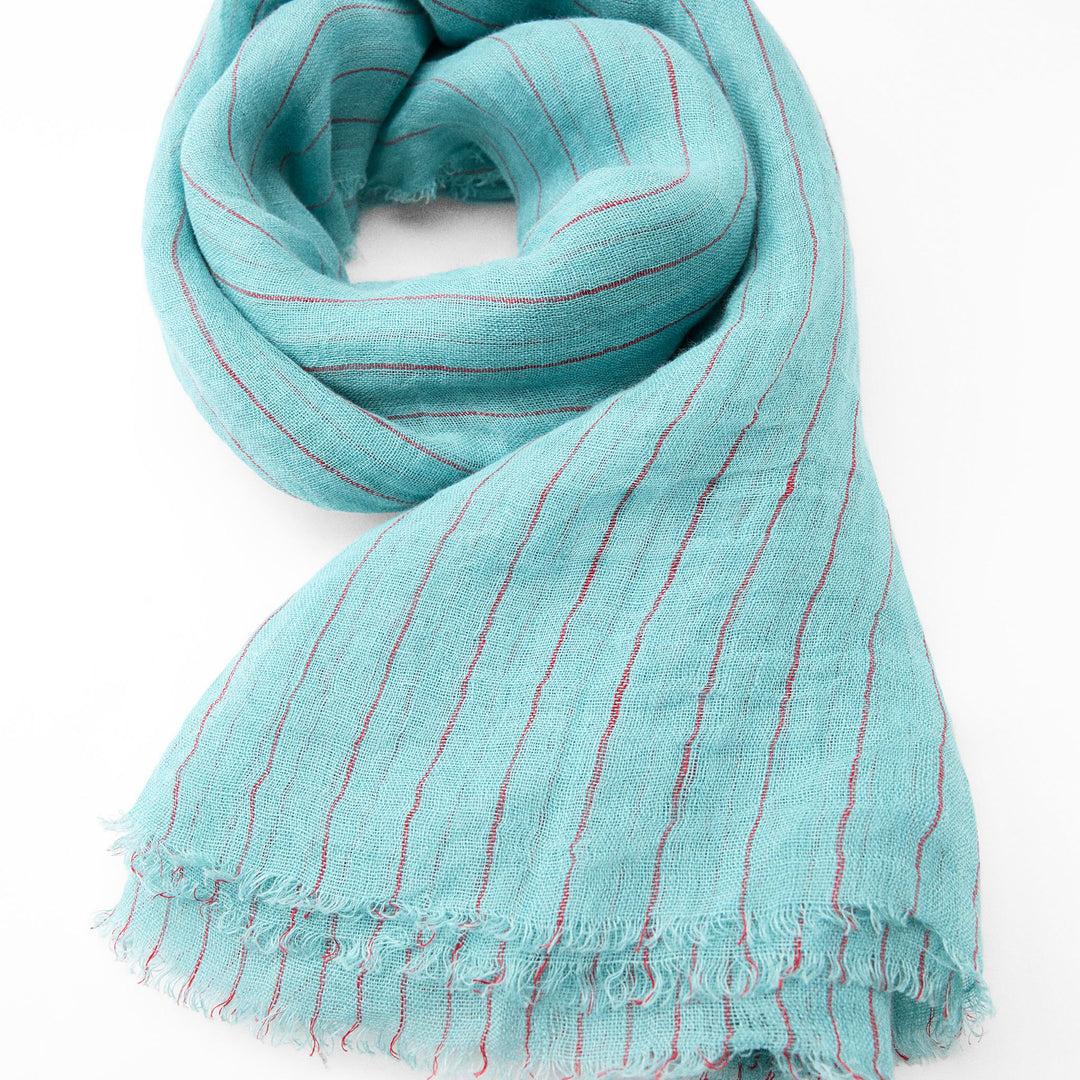 Moudda ZARA - Foulard lin mille rayures - Tunisie 3
