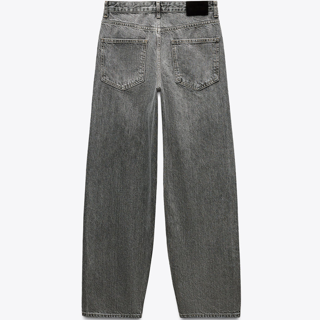 Moudda ZARA - Pantalon Baggy - Taille Moyenne & Noir Lavé - Tunisie 2