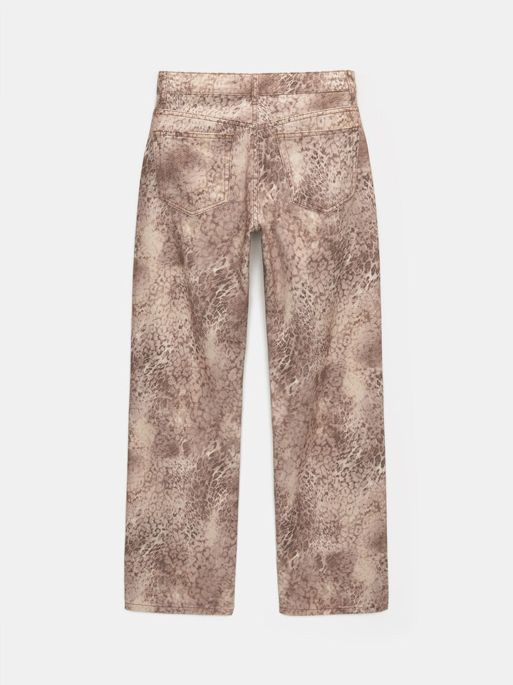 Moudda PULL & BEAR - Pantalon Droit Léopard Serp - Tunisie 4