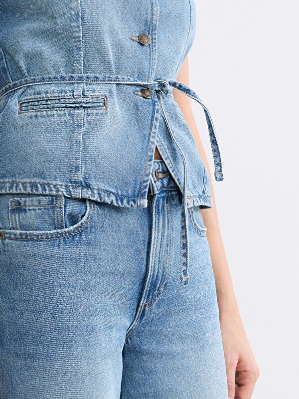 Moudda LC Waikiki - Pantalon en jean pour Femme couleur Rodeo Bleu indigo moyen - Tunisie 3