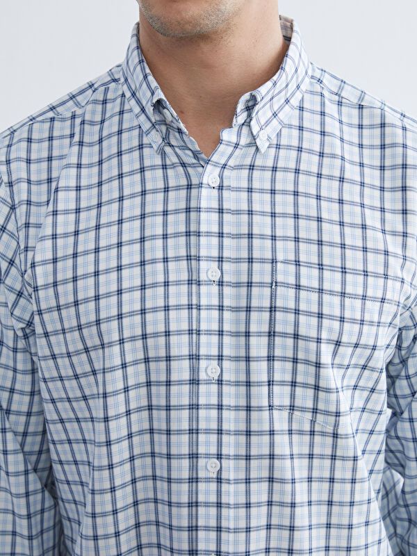 Moudda LC Waikiki - Chemise à carreaux manches longues en tissu pour Homme - Tunisie 3