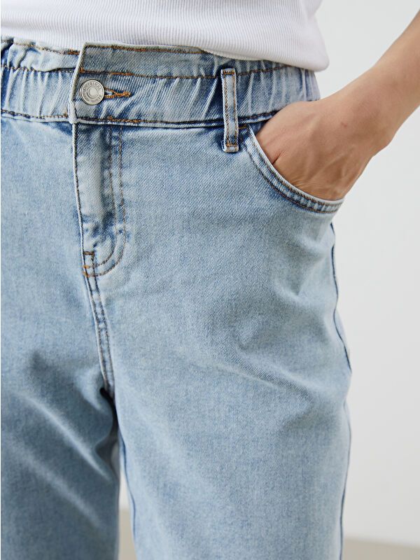 Moudda LC Waikiki - Pantalon tissé denim Femme Canne indigo clair - Tunisie 3