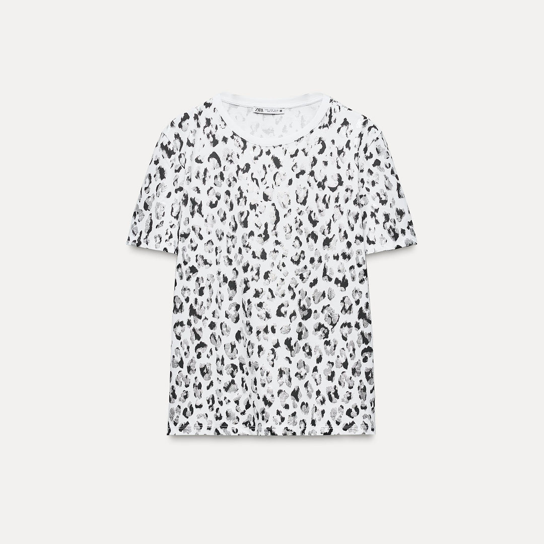 Moudda ZARA - T-shirt Imprimé Animal Effet Foil - Tunisie 2