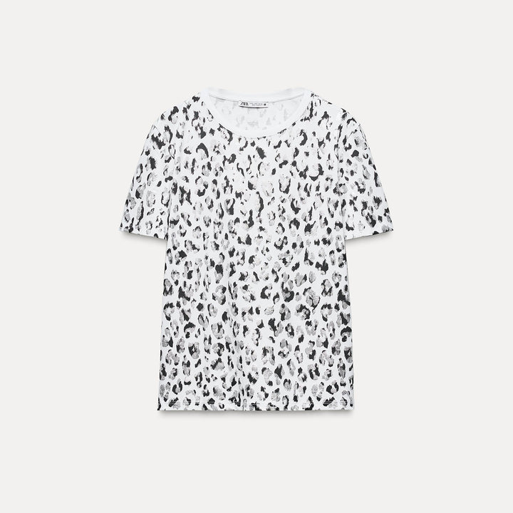 Moudda ZARA - T-shirt Imprimé Animal Effet Foil - Tunisie 2