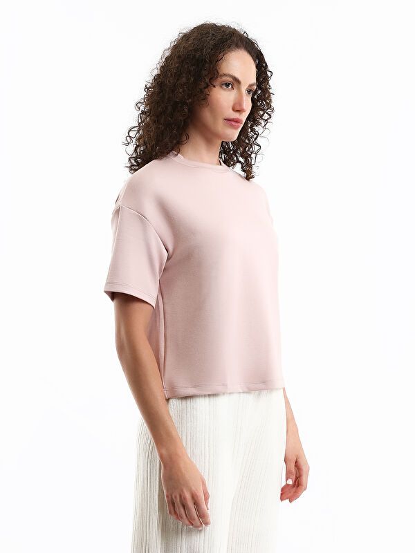 Moudda LC Waikiki - Body jersey manches courtes Femme Rose terne - Tunisie 4