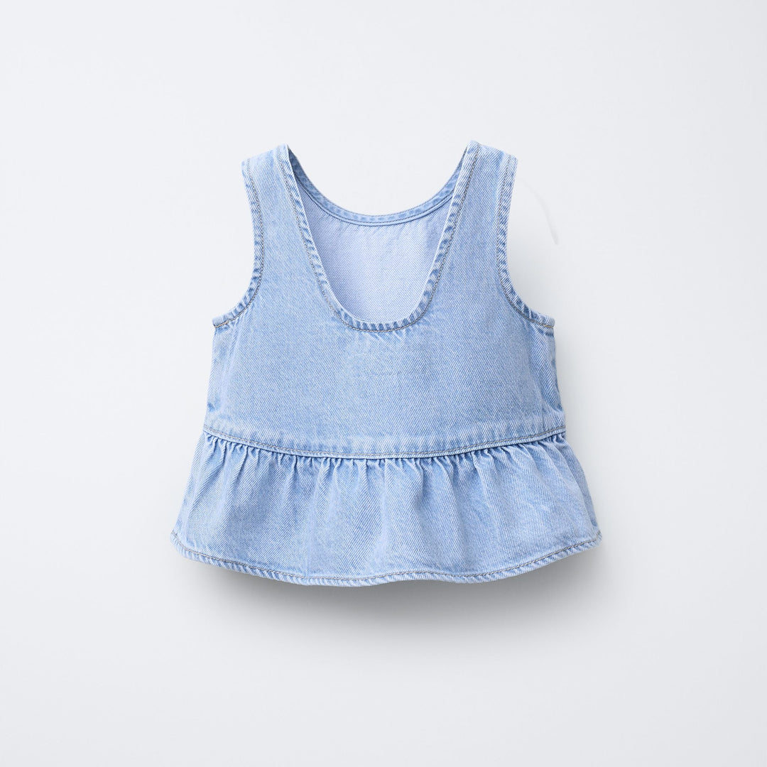 Moudda ZARA - Top Denim Enfant - Volants - Tunisie 2