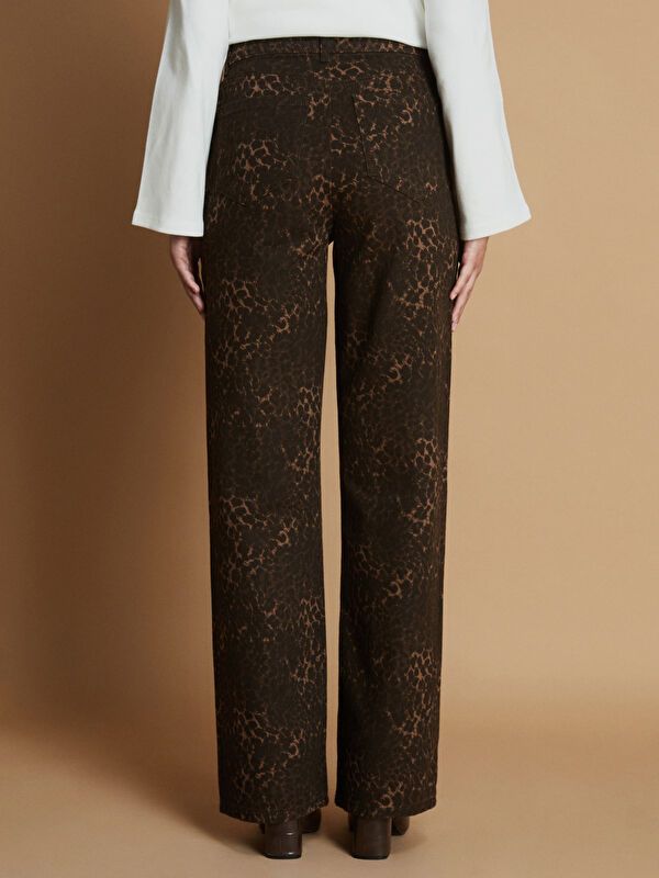 Moudda LC Waikiki - Pantalon tissé en denim Femme Imprimé marron - Tunisie 4