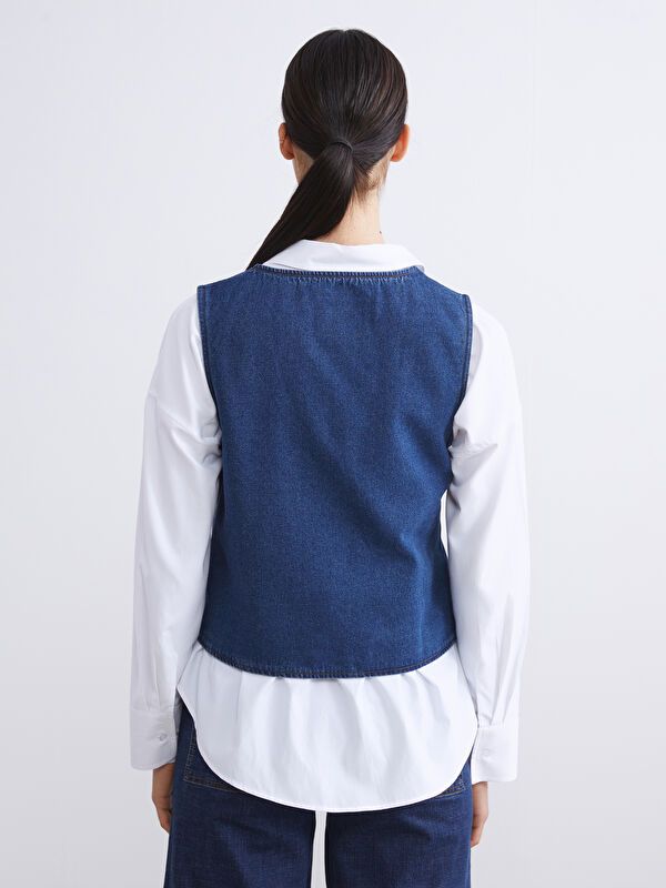 Moudda LC Waikiki - Débardeur tissé denim Femme Rodéo noir - Tunisie 4