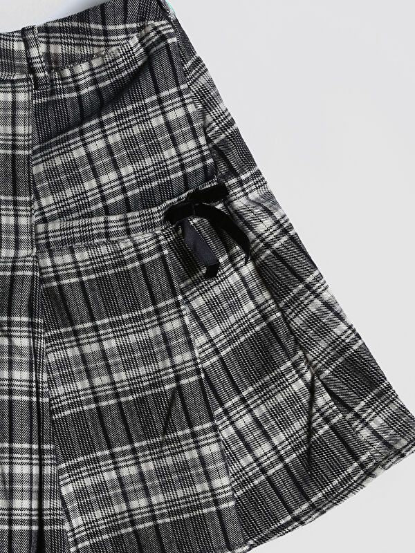 Moudda LC Waikiki - Jupe tissée Fille Carreaux gris foncé - Tunisie 3