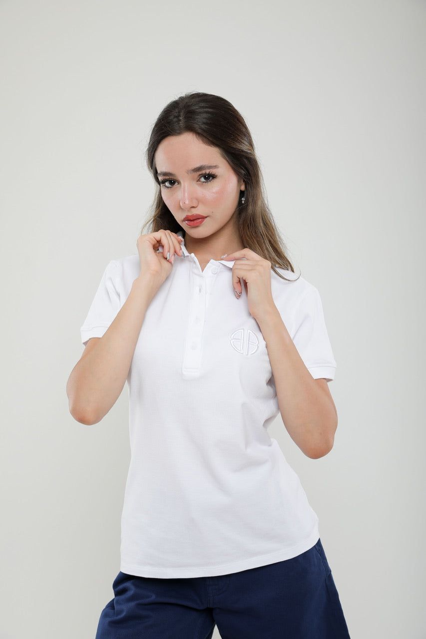 Moudda Billiorich - Polo Femme Slim Fit en Piqué de Coton - Tunisie 3