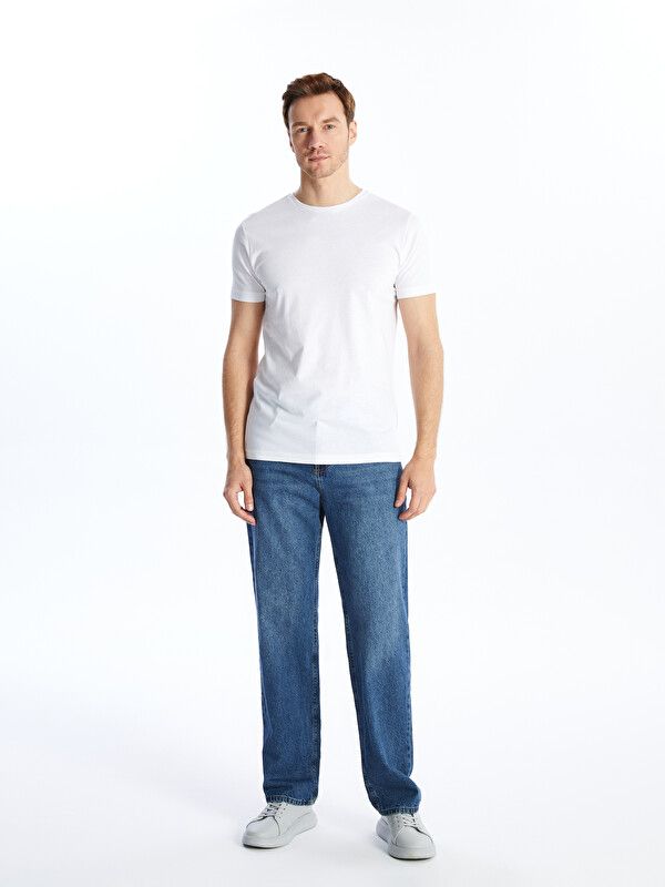 Moudda LC Waikiki - T-shirt basique col rond manches courtes en jersey pour Homme couleur Blanc - Tunisie 3