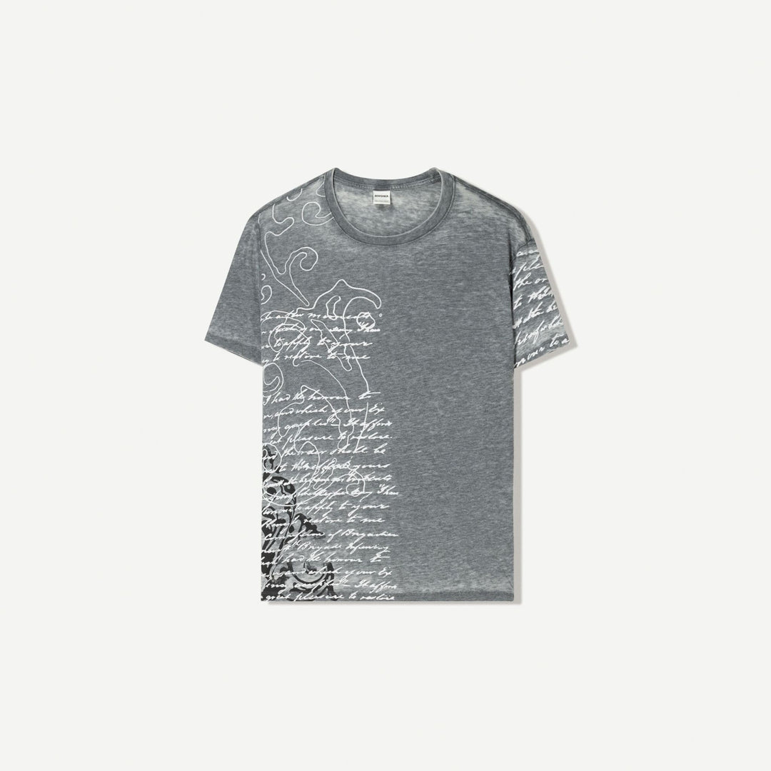 Moudda BERSHKA - T-Shirt Regular - Imprimé Burn Out - Tunisie 1