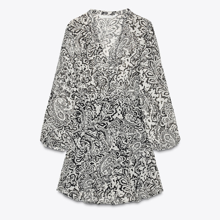 Moudda ZARA - Robe Mini Plumetis - Imprimé Paysley - Tunisie 1
