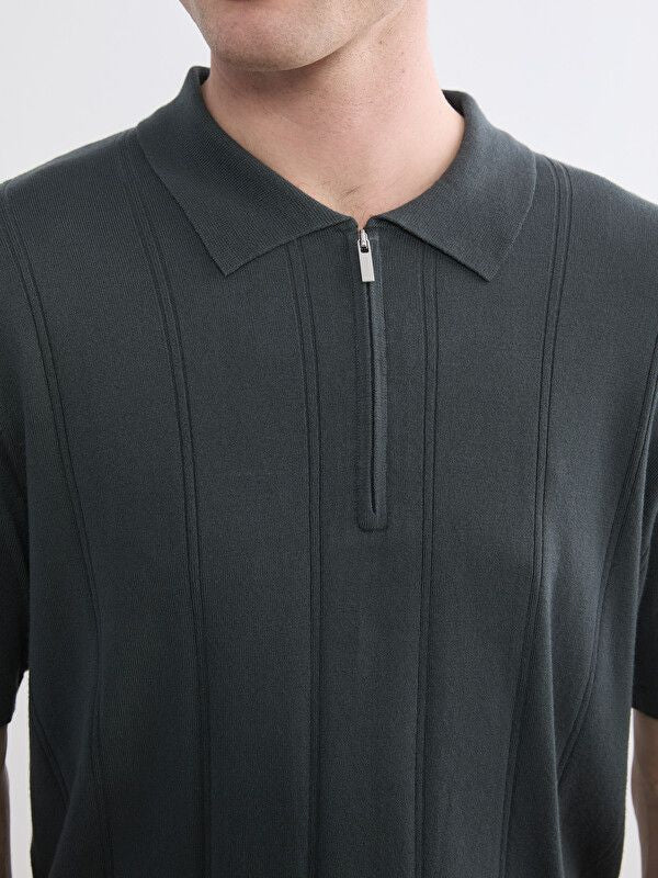 Moudda LC Waikiki - Pull manches courtes en tricot pour Homme couleur Vert - Tunisie 3