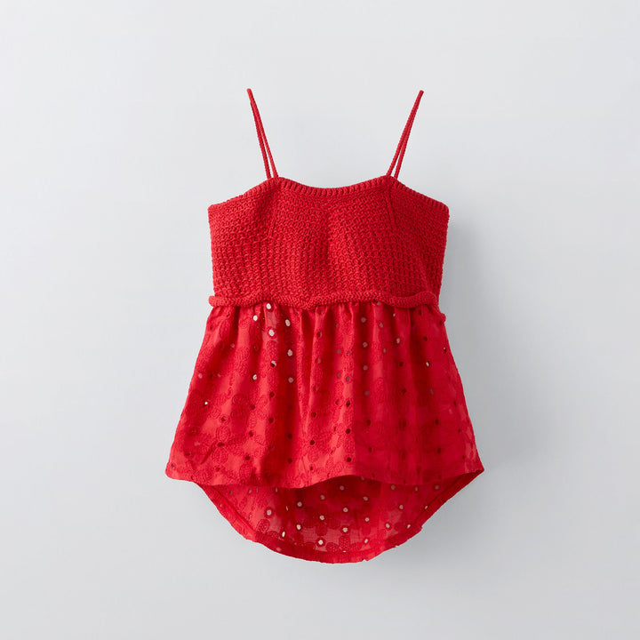 Moudda ZARA - T-shirt combiné crochet et broderie - Tunisie 2