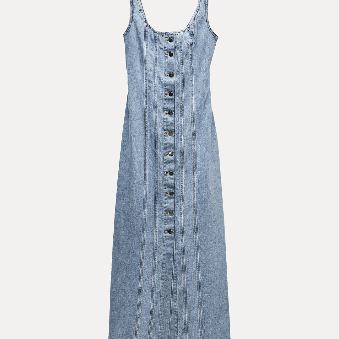 Moudda ZARA - Robe mi-longue en jean, boutons apparents - Tunisie 1