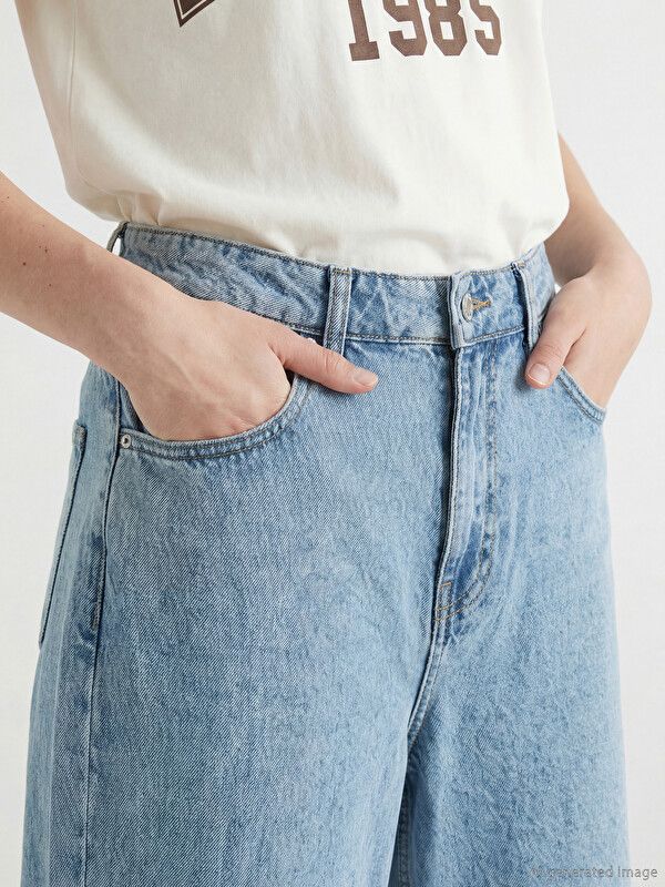 Moudda LC Waikiki - Pantalon en jean pour Femme couleur Bleu clair - Tunisie 3