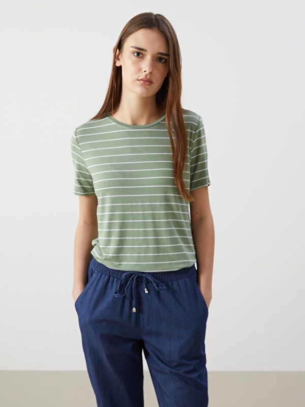 Moudda LC Waikiki - Body basique en jersey à manches courtes pour Femmes - Tunisie 1