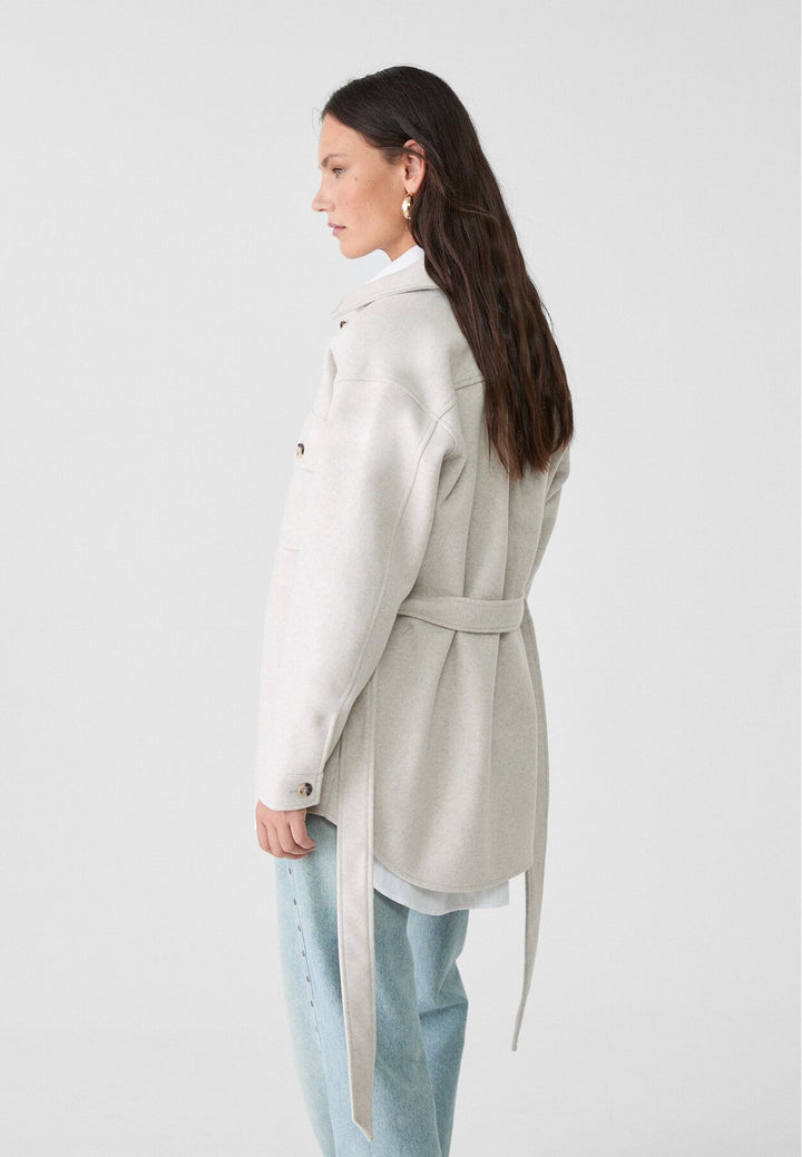 Moudda STRADIVARIUS - Surchemise Longue avec Ceinture Soft - Tunisie 5