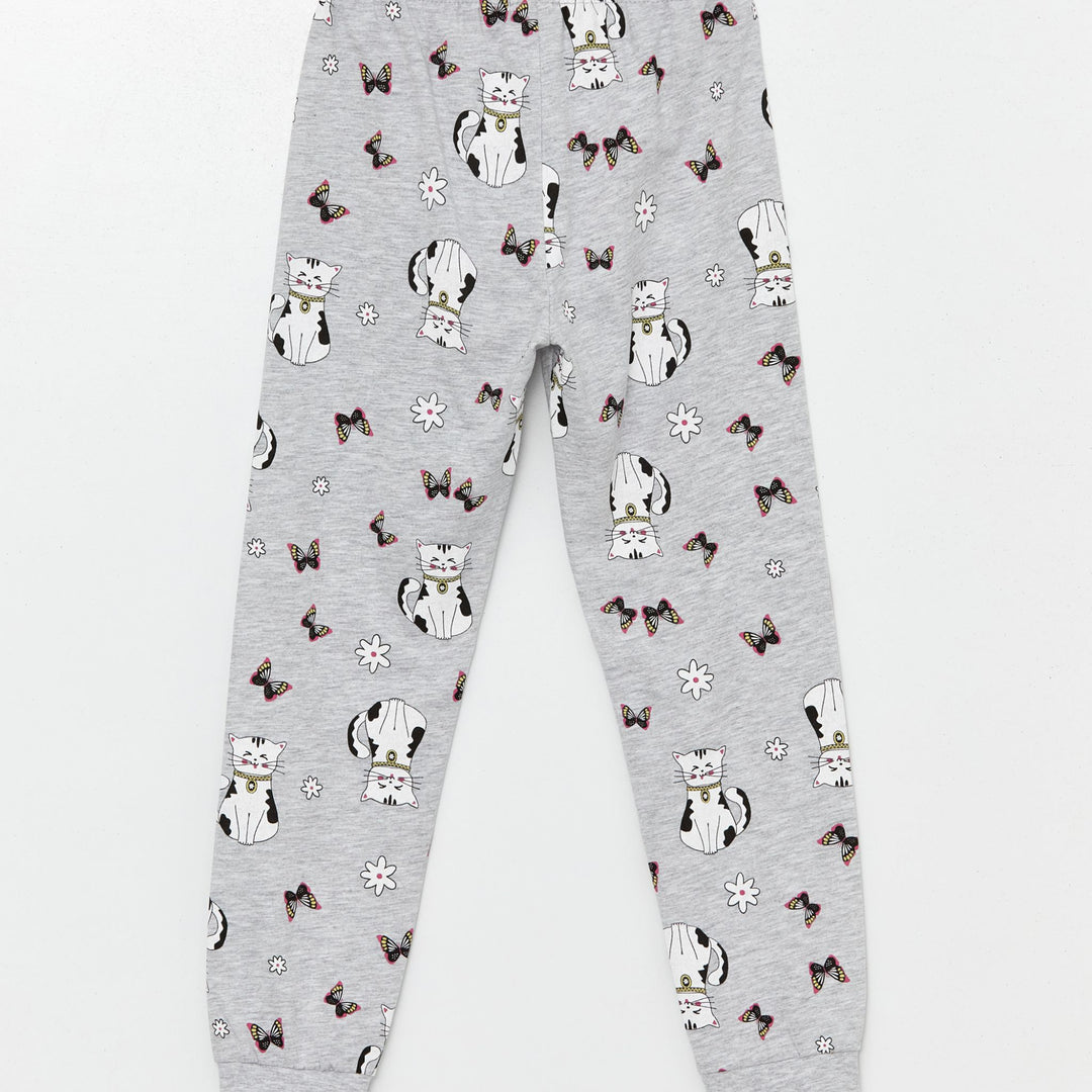 Moudda LC Waikiki - Pyjama en jersey manches longues moyen Fille Lilas - Tunisie 5