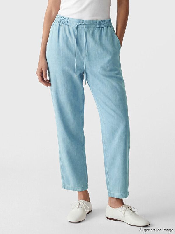 Moudda LC Waikiki - Pantalon en jean pour Femme couleur Bleu indigo clair rodé - Tunisie 2