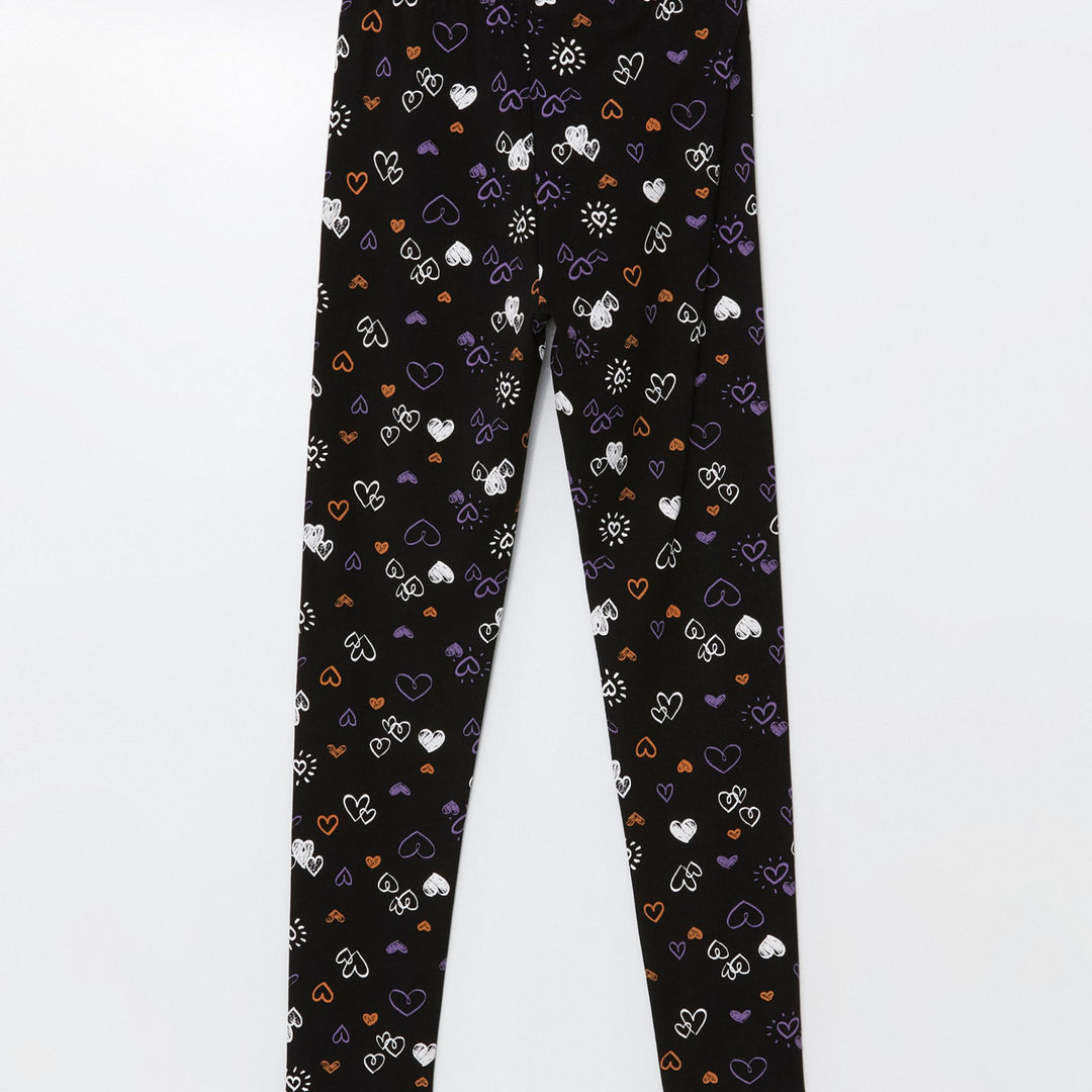 Moudda LC Waikiki - T-shirt en jersey stretch Fille Imprimé en noir - Tunisie 3