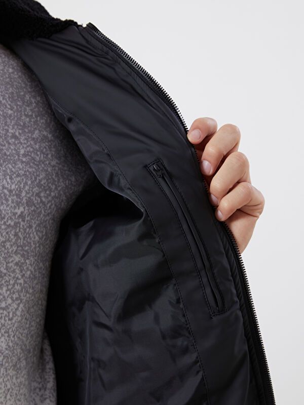 Moudda LC Waikiki - Manteau PU lourd Homme Noir - Tunisie 4