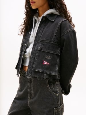 Moudda Tommy Hilfiger - Veste Courte En Denim À Ourlet Effiloché  - Tunisie 4