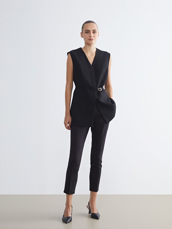 Moudda LC Waikiki - Pantalon tissé moyen Femme Noir - Tunisie 1