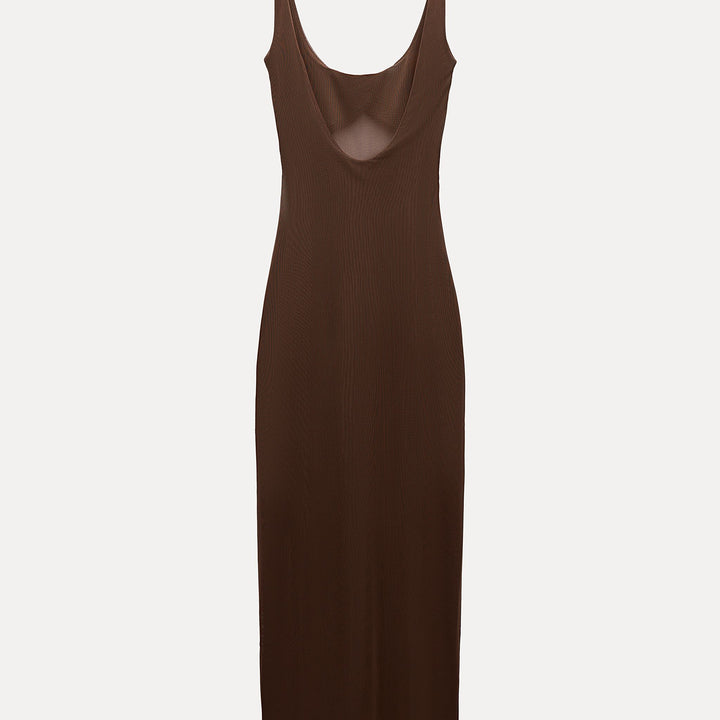 Moudda ZARA - Robe Midi à Bretelles et Tulle Transparent - Tunisie 3