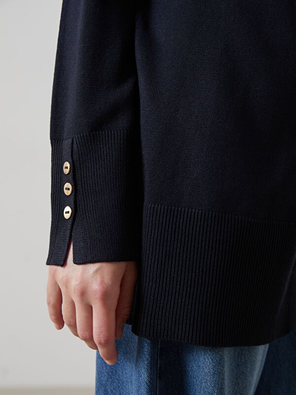 Moudda LC Waikiki - Cardigan fin en tricot Femme Marine - Tunisie 3