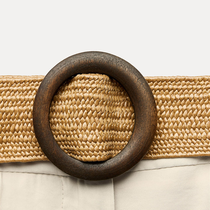 Moudda ZARA - Ceinture large boucle ronde imitation bois - Tunisie 3