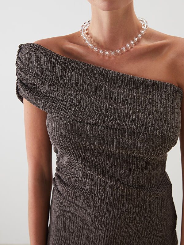 Moudda LC Waikiki - Body jersey manches courtes Femme Brun foncé - Tunisie 3